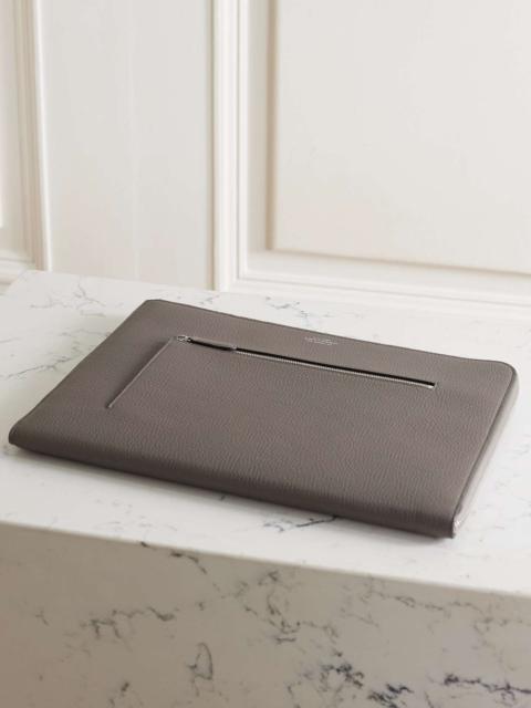 Small Ludlow textured-leather laptop case