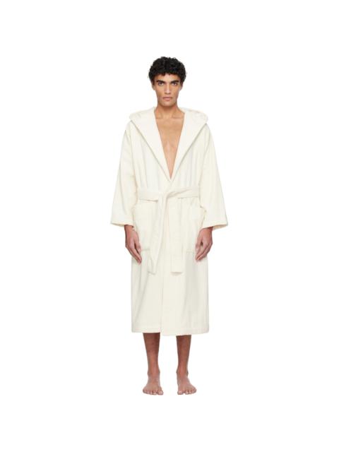 TEKLA Off-White Terry Hooded Bathrobe
