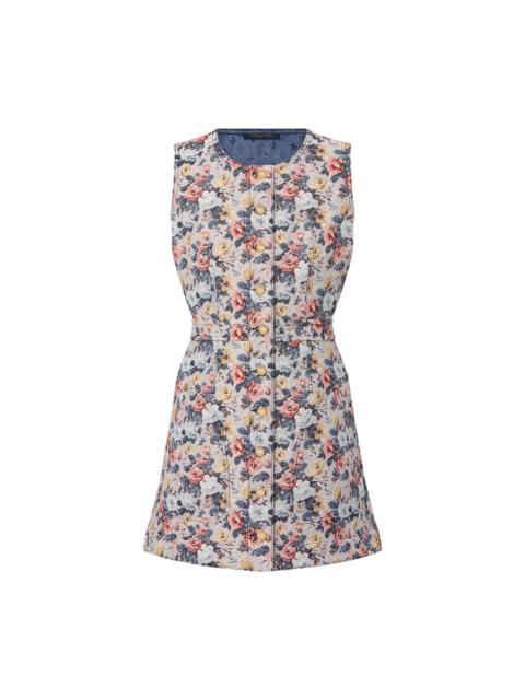 Louis Vuitton Floral Jacquard A-Line Dress