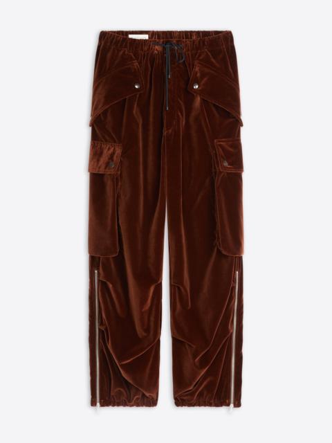 Dries Van Noten VELVET CARGO PANTS