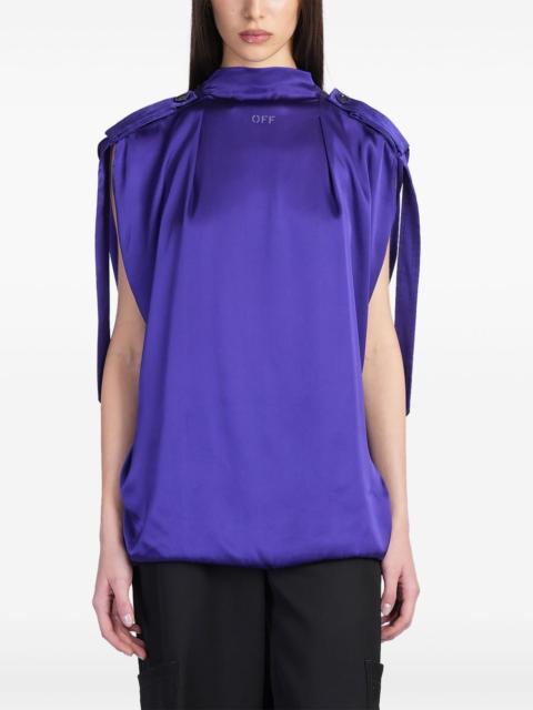 Off-White logo-embroidered blouse