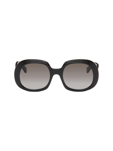 Loewe Black Mini Anagram Steps Sunglasses