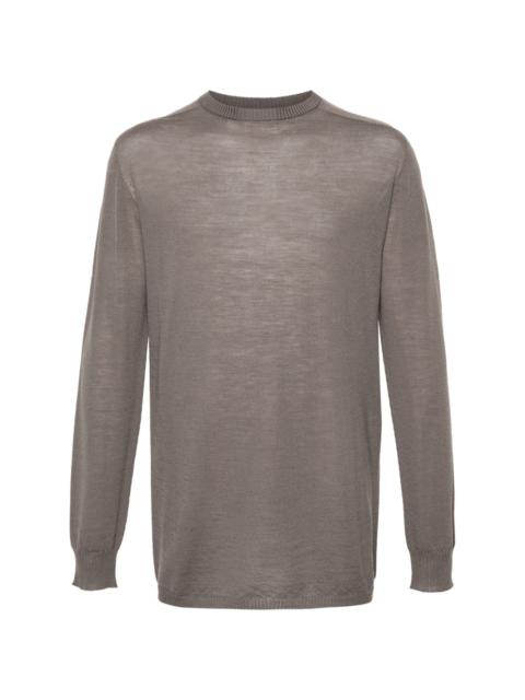 round neck fine-knit jumper