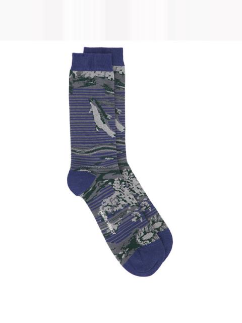 HENRIK VIBSKOV FISHES SOCKS - FISHES BLACK