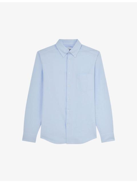 REISS Greenwich slim-fit long-sleeve cotton shirt