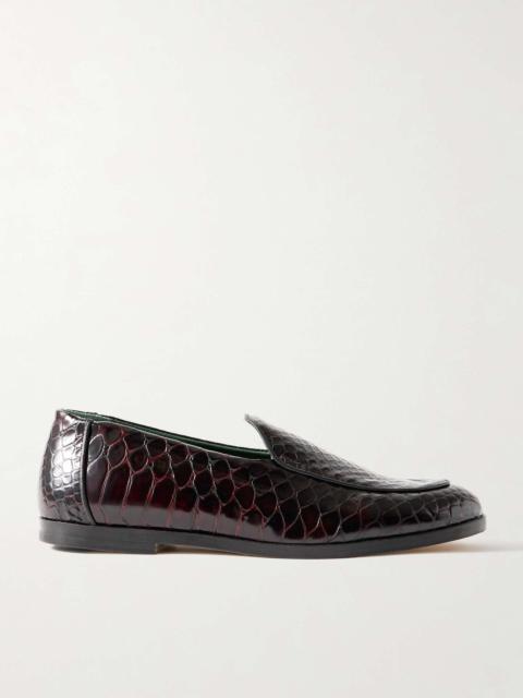 VINNY’s Belgee Croc-Effect Leather Loafers