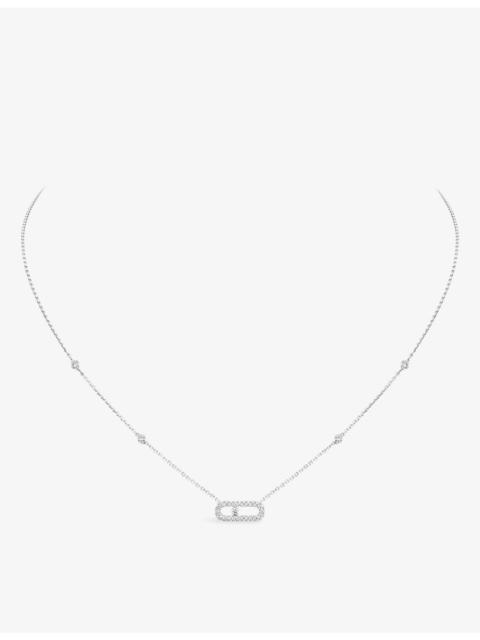 MESSIKA Move Uno 18ct white-gold and diamond necklace