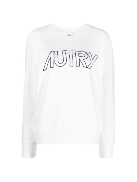AUTRY logo-embroidered cotton T-shirt