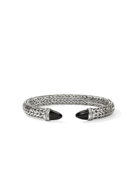 JOHN HARDY Spear 50 Flex Cuff, Sterling Silver, Black Onyx, Diamonds