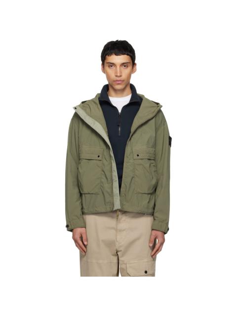 Stone Island Khaki 4100052 Light Compact Touch Short Jacket