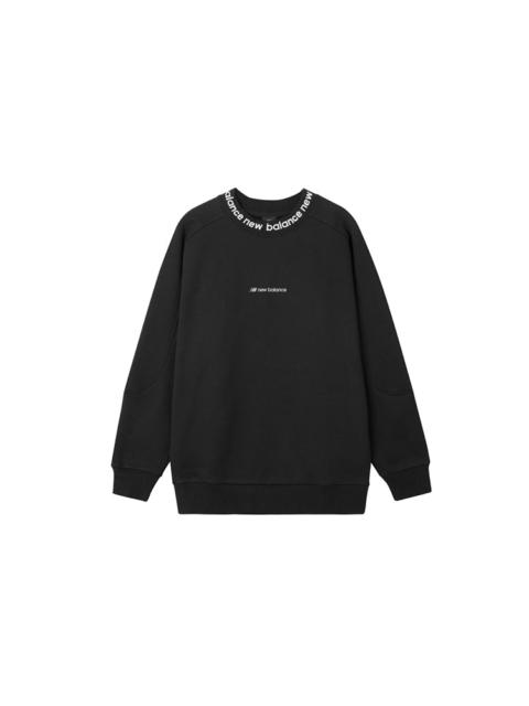 New Balance Graphic Print Sweatshirt 'Black White' AMT04365-BK
