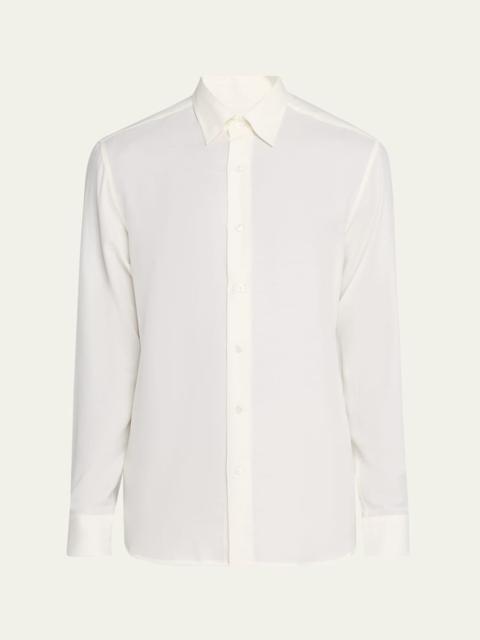 Brioni 남자의 면과 cashmere 스포츠 셔츠