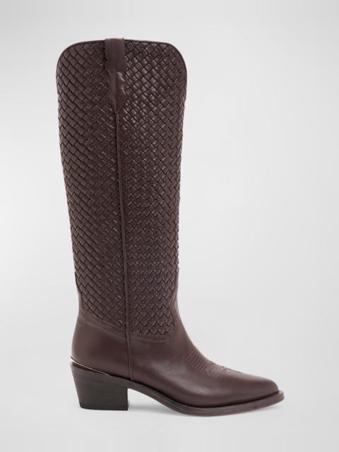 PARTLOW Tennyson Woven Leather Western Boots