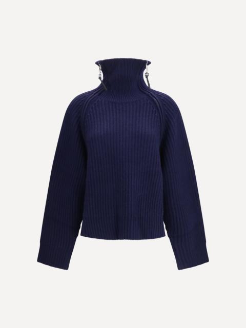 GANNI Wool zip-neck Sweater