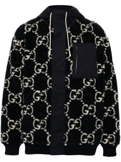 GUCCI GG-monogram fuzzy-jacquard jacket