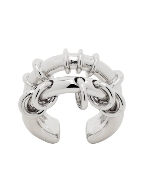 We11done Silver Double Hoop Ring