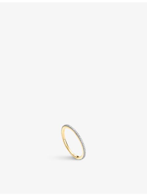 MONICA VINADER Eternity 18ct yellow-gold vermeil sterling silver and 0.12ct diamond ring