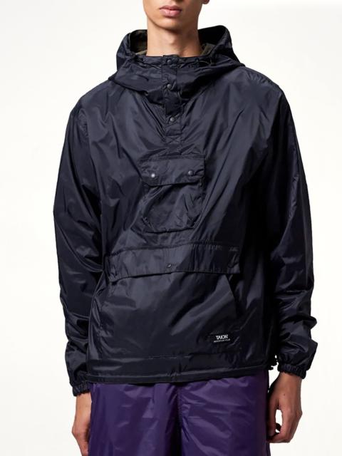 TAION Non Down Mountain Reversible Anorak in Black/Dark Olive