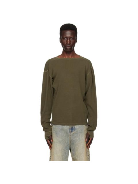 entire studios Khaki Thermal Long Sleeve T-Shirt