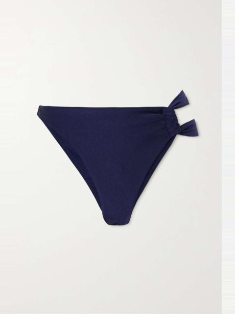Cult Gaia Charmaine asymmetric metallic bikini briefs