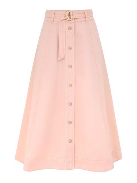 Zimmermann MAXINE A-LINE DENIM SKIRT