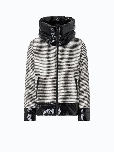 PINKO TWEED AND NYLON DOWN JACKET