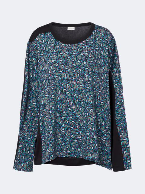 Dries Van Noten Printed cotton jersey top