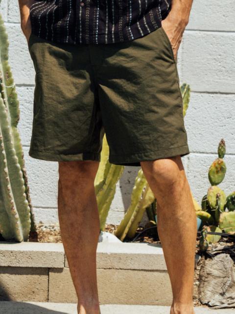 HIROSHI KATO The Scoop 7 1/2" Water Repellent Shorts - Military Green