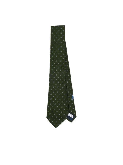 FERRAGAMO two tone-Gancini jacquard tie
