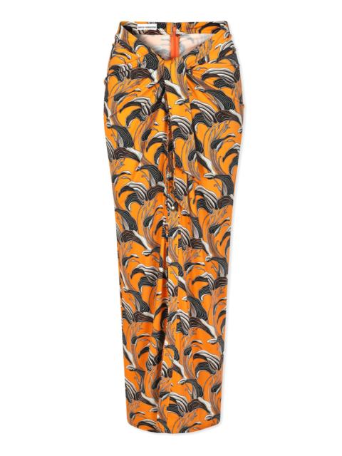 rabanne Knot-Detailed Jersey Maxi Skirt print