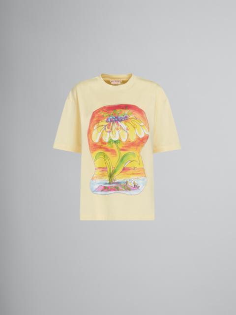 YELLOW T-SHIRT WITH DAYDREAMING PRINT