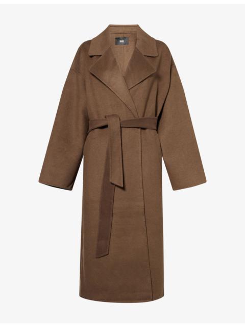 PAIGE Connery Longline Wool-Blend Coat