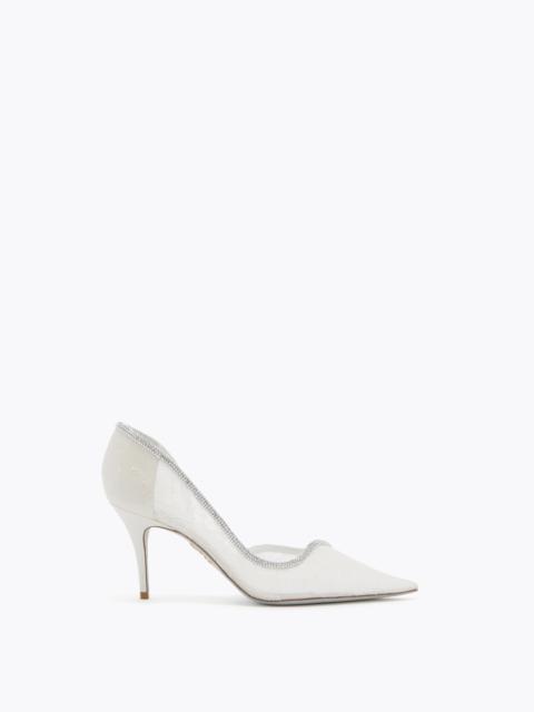 RENE CAOVILLA ONDA IVORY LACE PUMP 80
