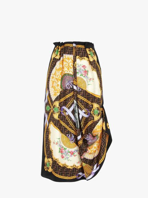 FENDI Fendace multicolor silk skirt