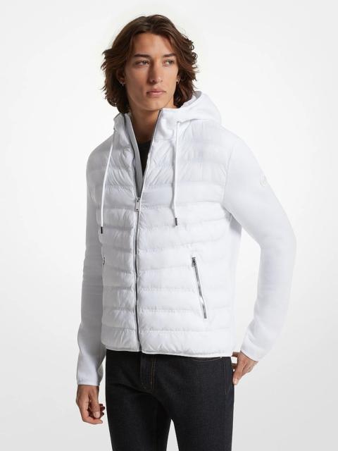 MICHAEL KORS Galway Quilted Mixed-Media Jacket