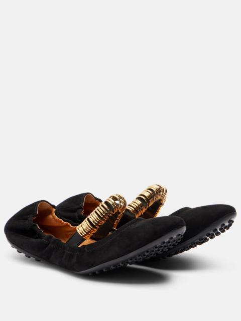 Tod's Dee suede Mary Jane flats