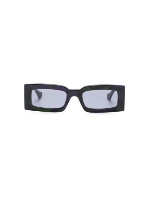 GUCCI logo-plaque rectangle-frame sunglasses