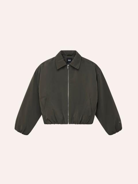 P.E NATION STUDIO JACKET IN DARK OLIVE