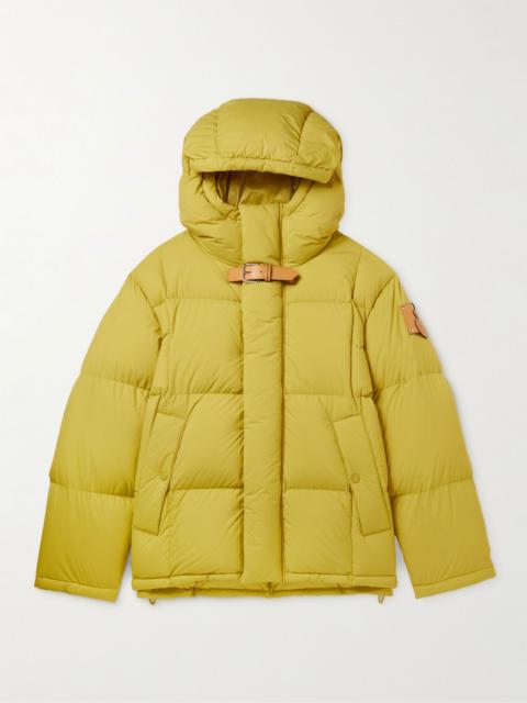 Moncler 1 Moncler JW Anderson Wintefold Logo-Appliquéd Quilted Shell Hooded Down Jacket Yellow
