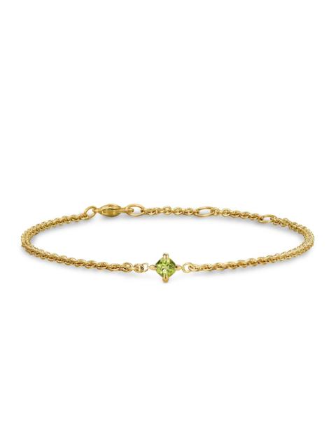 DAVID YURMAN Women's Micro Chatelaine Chain Bracelet in 18K Yellow Gold - Peridot