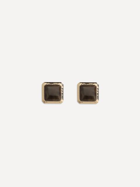 self-portrait Square Enamel Earrings