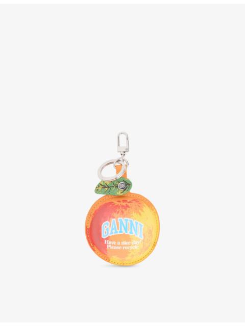GANNI Apple Leather-Blend Coin Purse