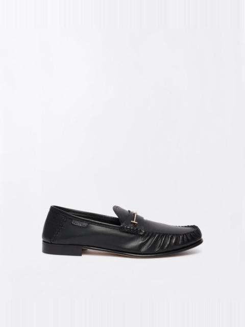 TOM FORD SUPPLE LEATHER DOUBLE T HARDWARE RIPLEY LOAFER