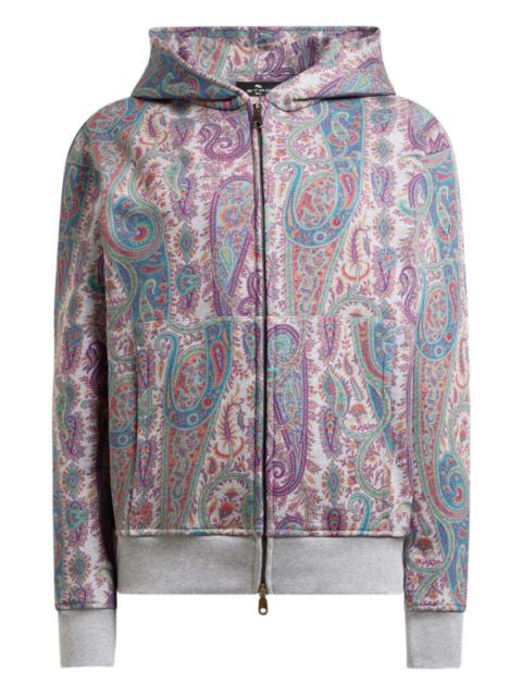 Etro paisley-pattern foliage hooded sweater