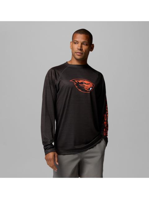 Columbia Men's Collegiate PFG Terminal Tackle Heather Long Sleeve Shirt - Oregon State