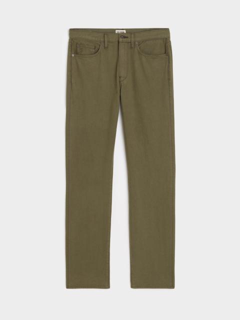 TODD SNYDER Straight Garment-Dyed Jean in Olive