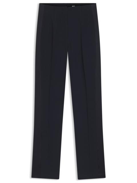 BOSS STRAIGHT-FIT PANTS IN MATTE FABRIC