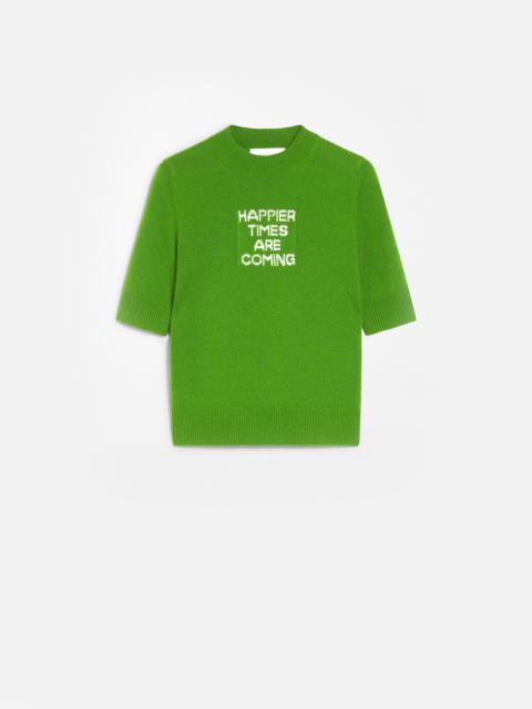 Sportmax RENON Short-sleeved wool and cashmere sweater