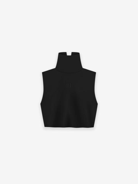 ESSENTIALS WOMENS HIGH NECK CROP TOP