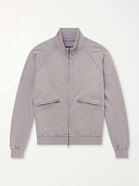 FrizmWORKS Cotton-Blend Jersey Zip-Up Sweatshirt